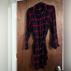 American Eagle Outfitters flannel shirt dress